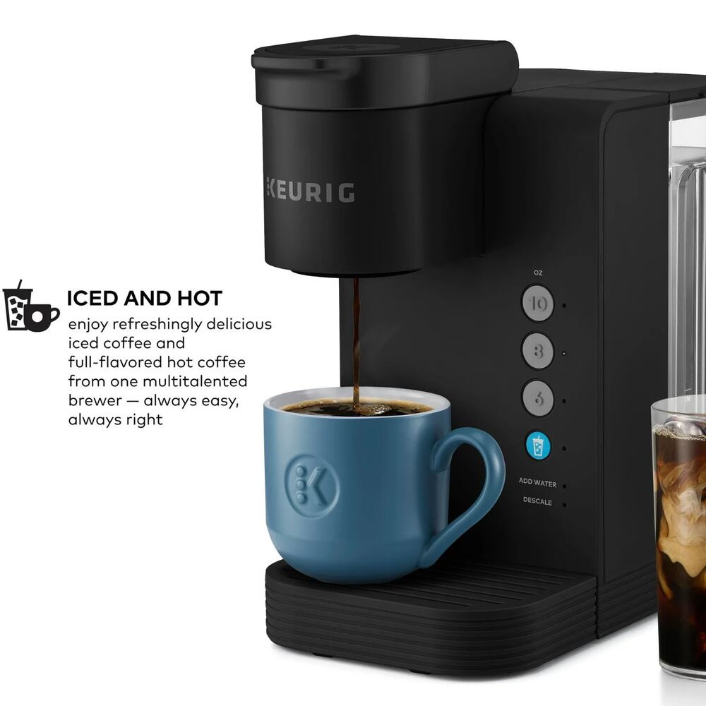 K-Iced Essentials Single-Serve Coffee Maker – Iced & Hot K-Cup Pods, Black - Picture 4 of 10